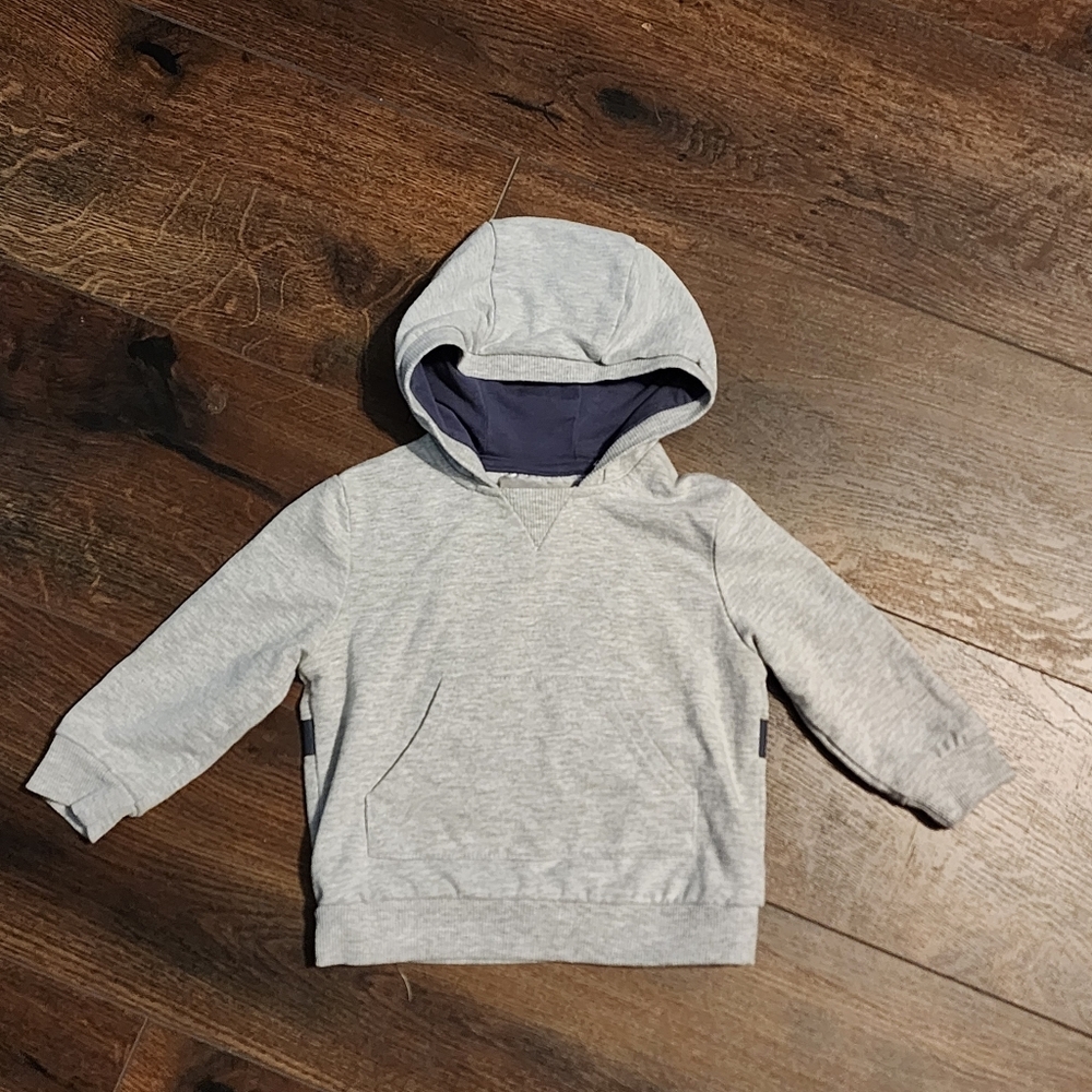 Jarvis Archer Infant Gray Hoodie with Rocket Design - Picture 2 of 4